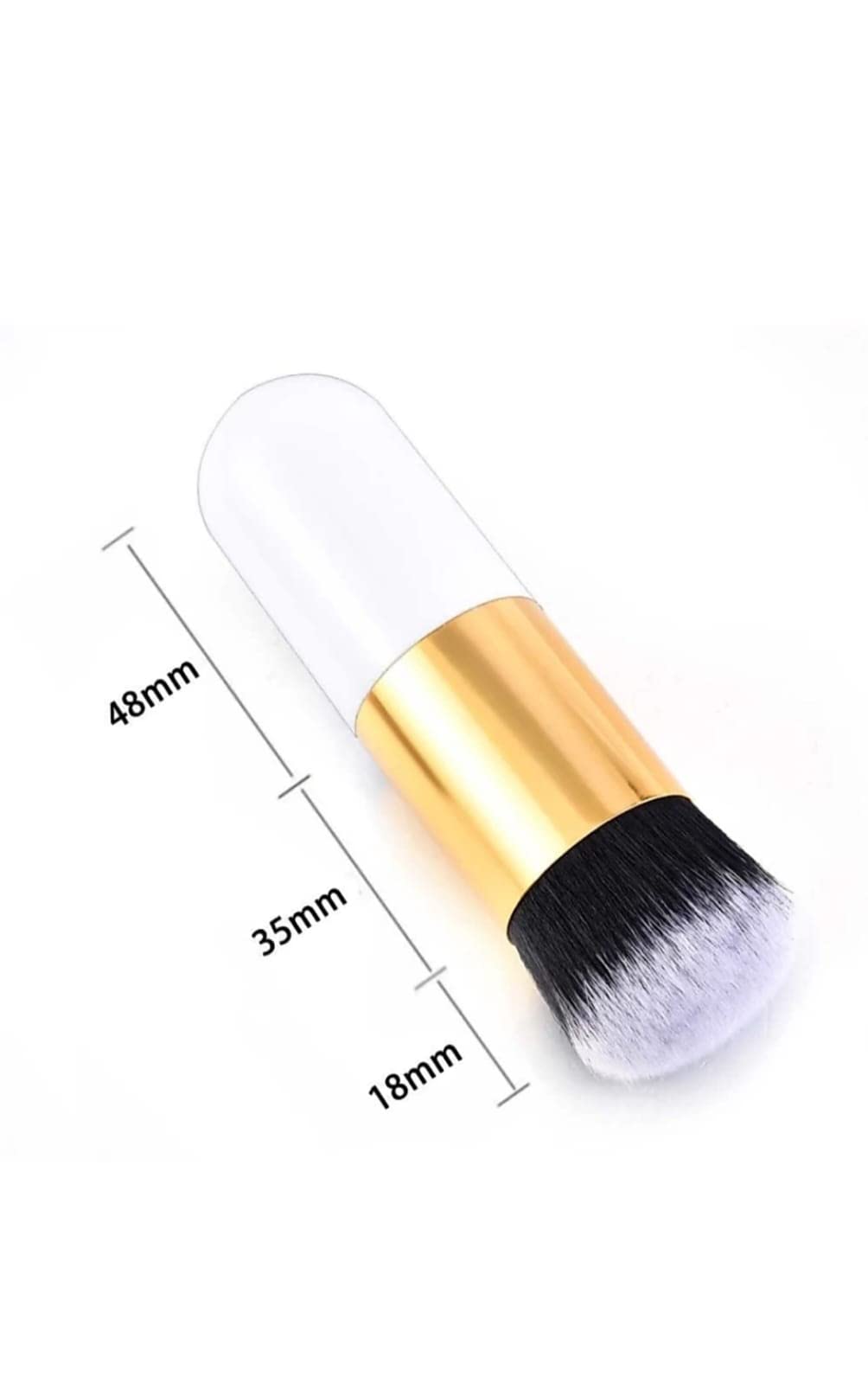 AIR BEAUTY Professional Foundation Makeup Brush - Soft Synthetic Bristles for Flawless Liquid & Powder Application - Perfect for Daily Makeup & Travel (Pack of 1)