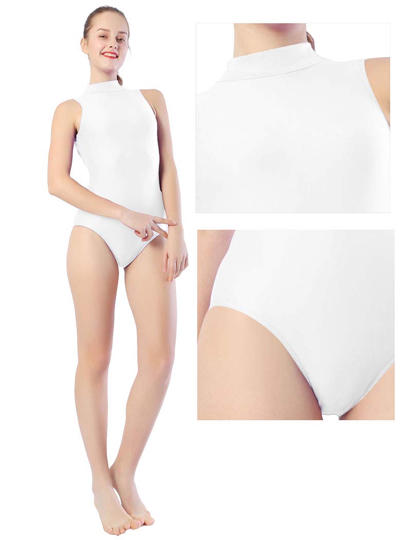 Women's High Neck Ballet Dance Leotard - Open Back Gymnastics Bodysuit for Ballet, Yoga & Performance - Stretchy Comfort for Dancers & Athletes