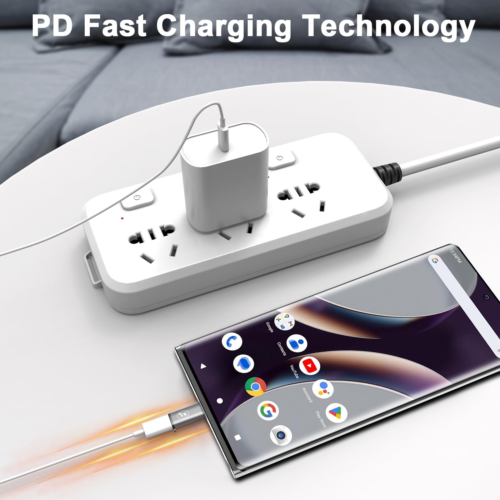2-Pack USB-C to Lightning Adapter for iPhone 15 Pro Max/Plus - Fast PD Charging & Data Sync Compatible with iPad Pro/Air, Samsung Galaxy S24/S23 (Not for Audio/OTG) - Perfect for Travel, Office & Home Charging