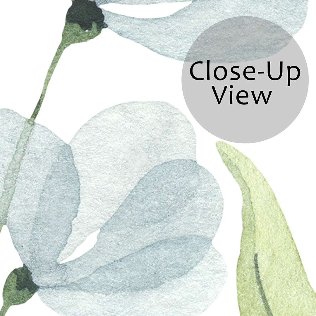 Green & Blue Wildflowers Wall Mural CCM085 - Premium Peel and Stick Wallpaper for Home Decor | Perfect for Living Room, Bedroom, Nursery & Office