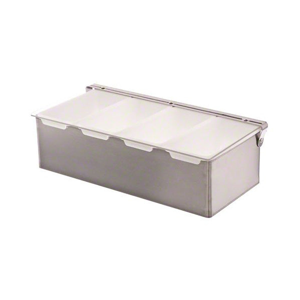 4-Compartment Condiment Dispenser & Bar Caddy - Perfect for Restaurants, BBQs, and Home Kitchen Organization