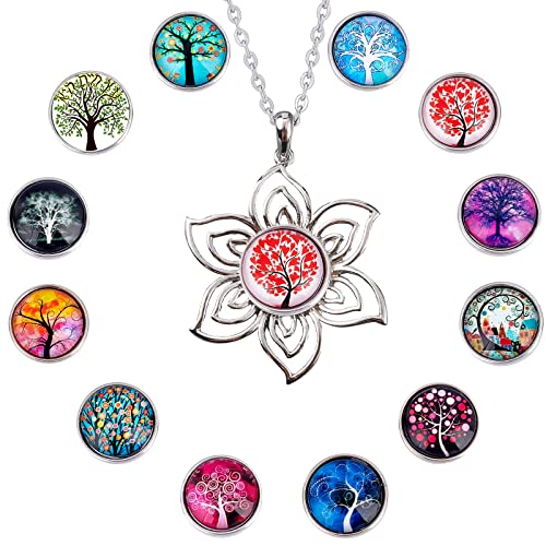 1+12 Tree of Life Button Sweater Chain