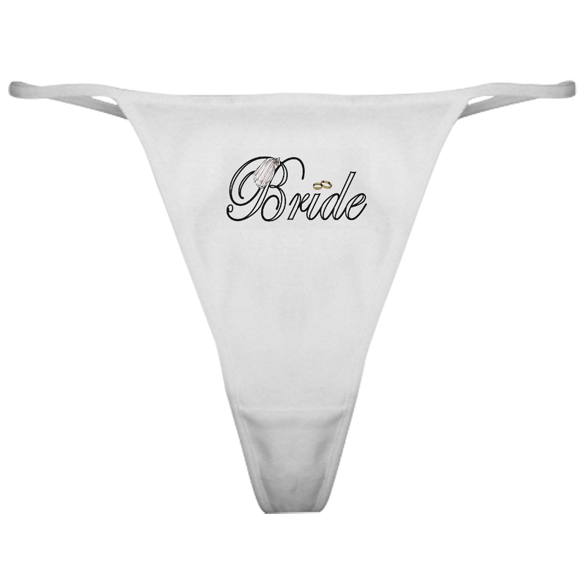 Bride Classic Thong Underwear for Women - Comfortable Lingerie for Wedding Night & Honeymoon - Perfect Bridal Shower Gift & Romantic Getaway