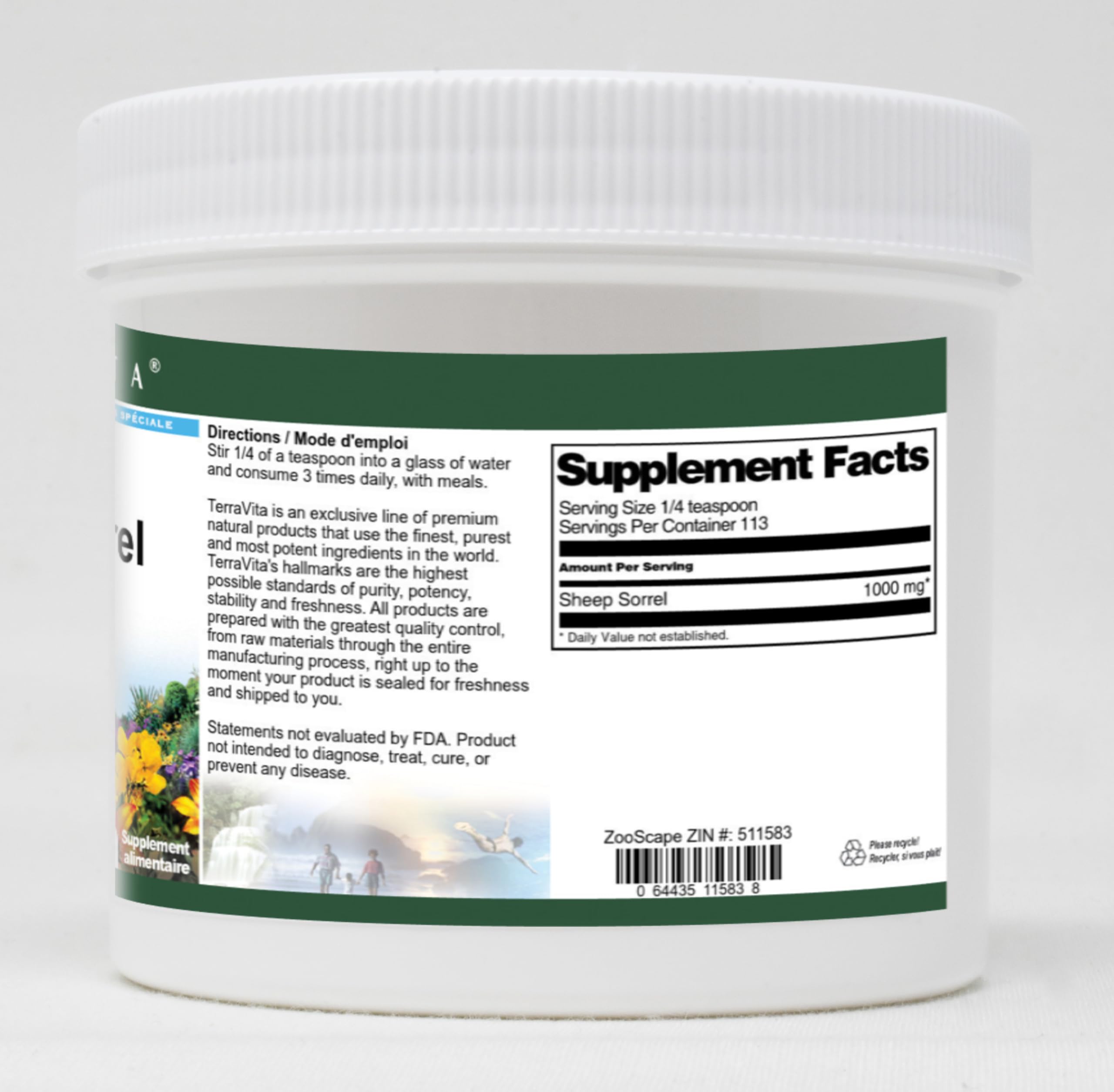 Organic Sheep Sorrel Powder - 4 oz (ZIN: 511583) | Immune Support & Detox Supplement | Perfect for Herbal Teas, Smoothies & Wellness Recipes