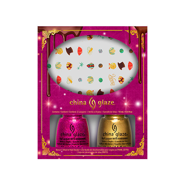 China Glaze Wonka For the Dreamers & Wonka 2-Piece Gift Set with Nail Decals - 0.5 oz Nail Polish (#82952) - Perfect for Birthday Gifts, Party Favors & Nail Art Enthusiasts