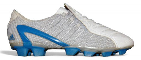 **adidas F50 FG Soccer Cleats - White/Blue - Firm Ground Football Boots for Men & Women - Perfect for Matches, Training & Outdoor Play**