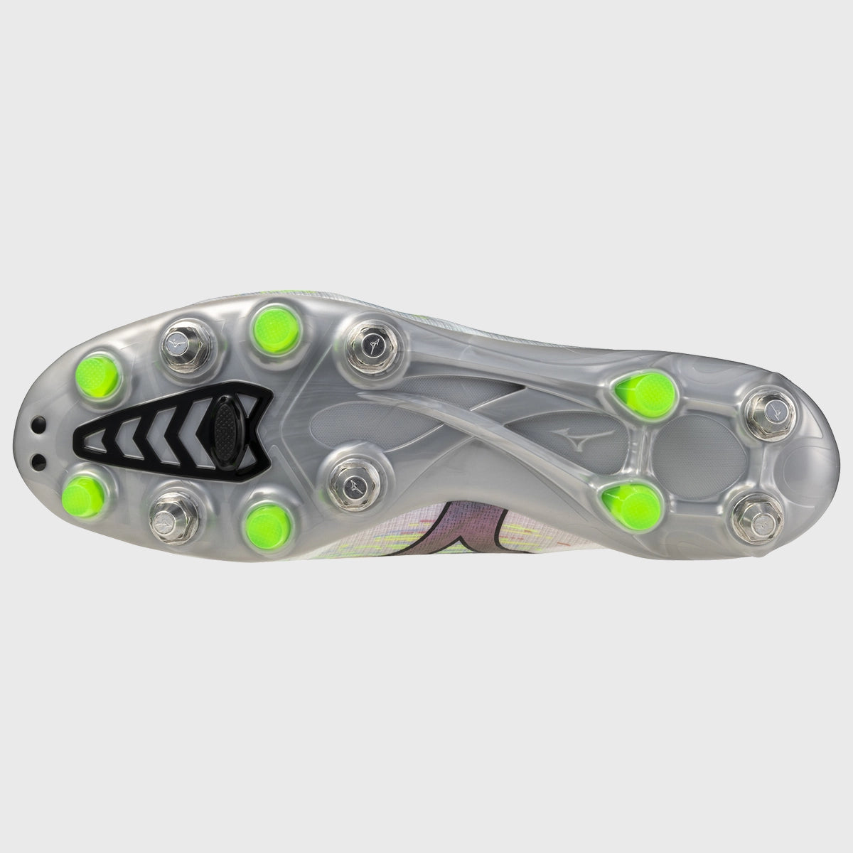 Mizuno Alpha Elite Mix Rugby Cleats - White/Silver | Lightweight & Durable for Rugby Matches & Training
