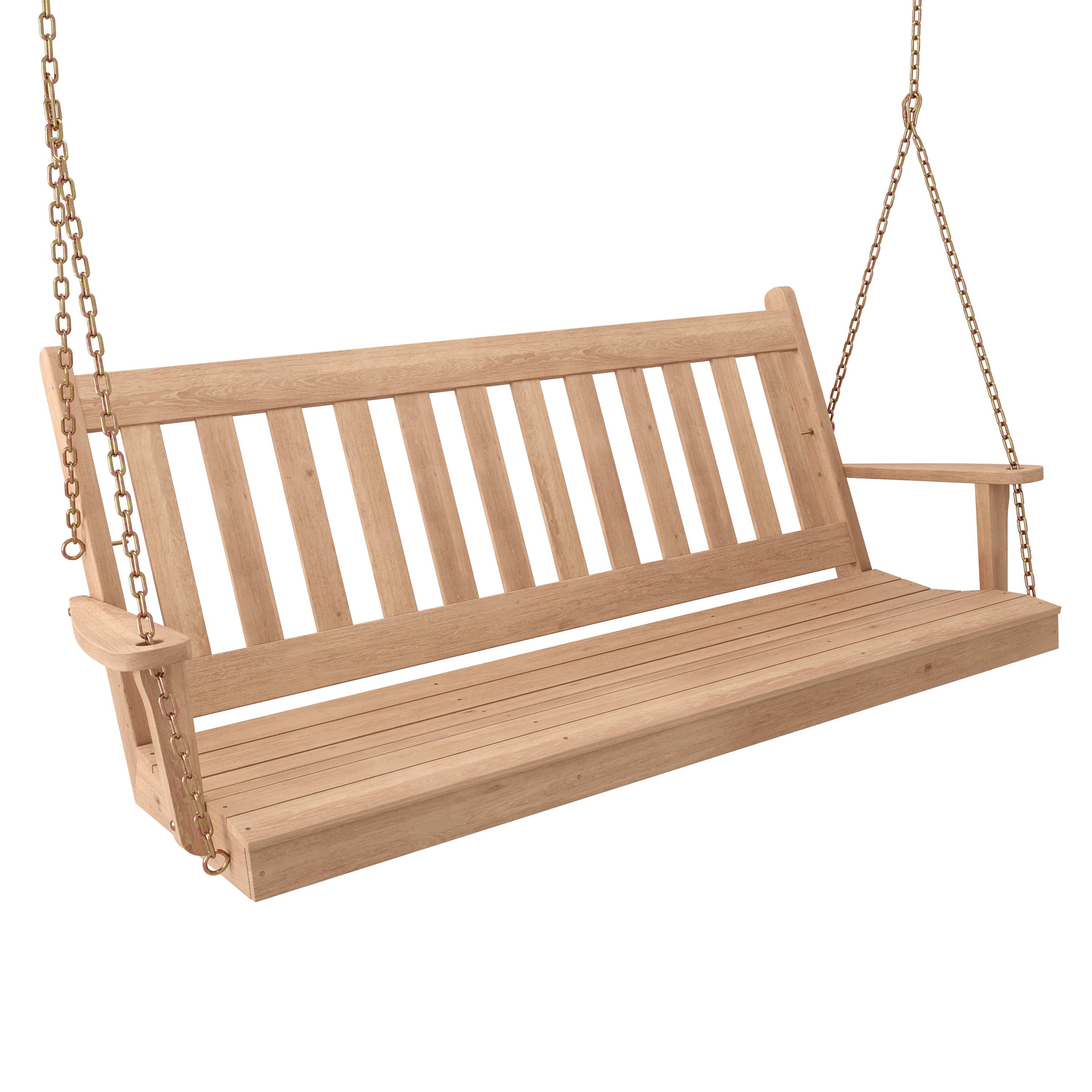 Premium Franklin Red Cedar Porch Swing by Keystone Amish Co. - Handcrafted Outdoor Hanging Bench for Patio, Garden & Backyard Relaxation