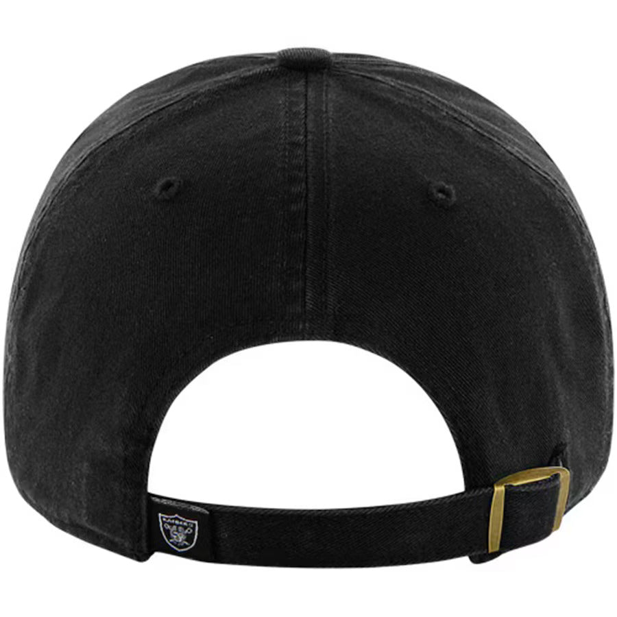 47 Brand Las Vegas Raiders Cleanup Adjustable Hat - Black | Snapback Baseball Cap for Men & Women | Perfect for Game Day, Tailgating & Outdoor Activities