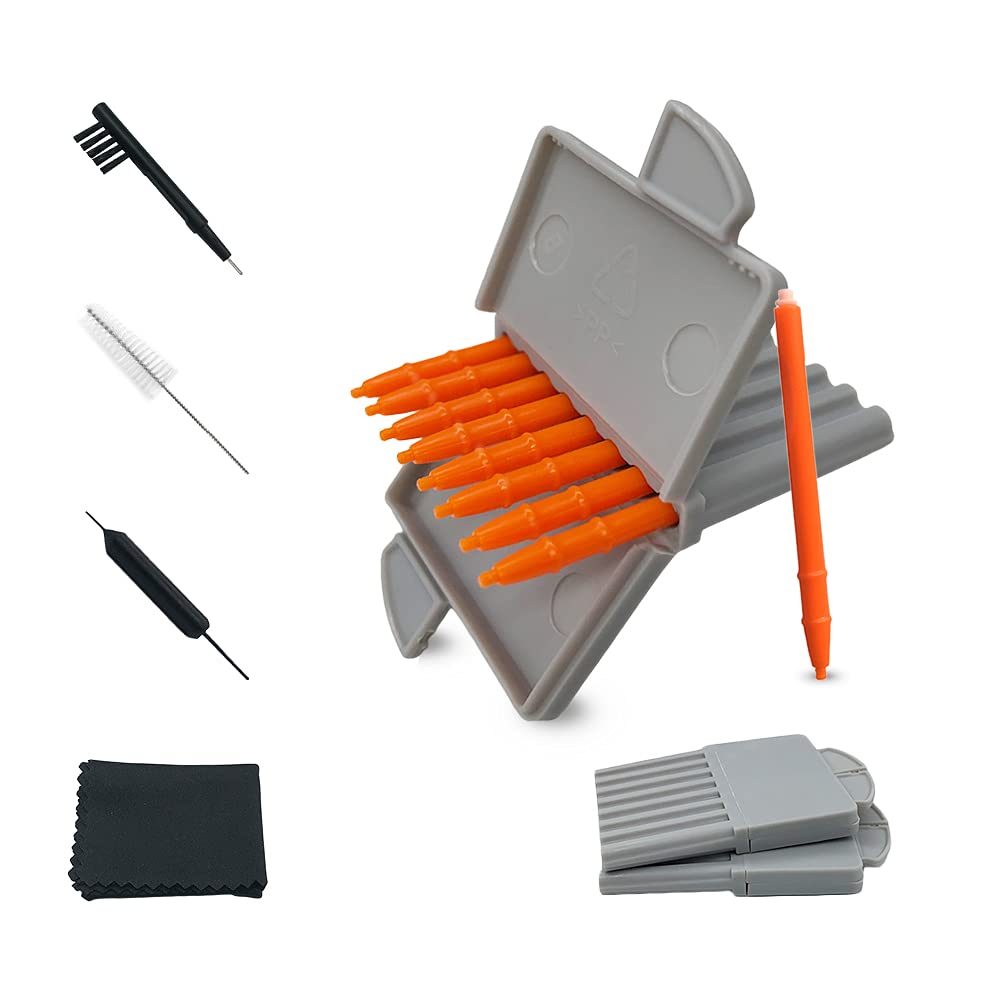 Starkey Hear Clear Hearing Aid Filters - Cerumen & Wax Traps with Cleaning Kit, Vent Brush & Carry Case (2 Packs/16 Pieces) - Ideal for Daily Hearing Protection & Maintenance