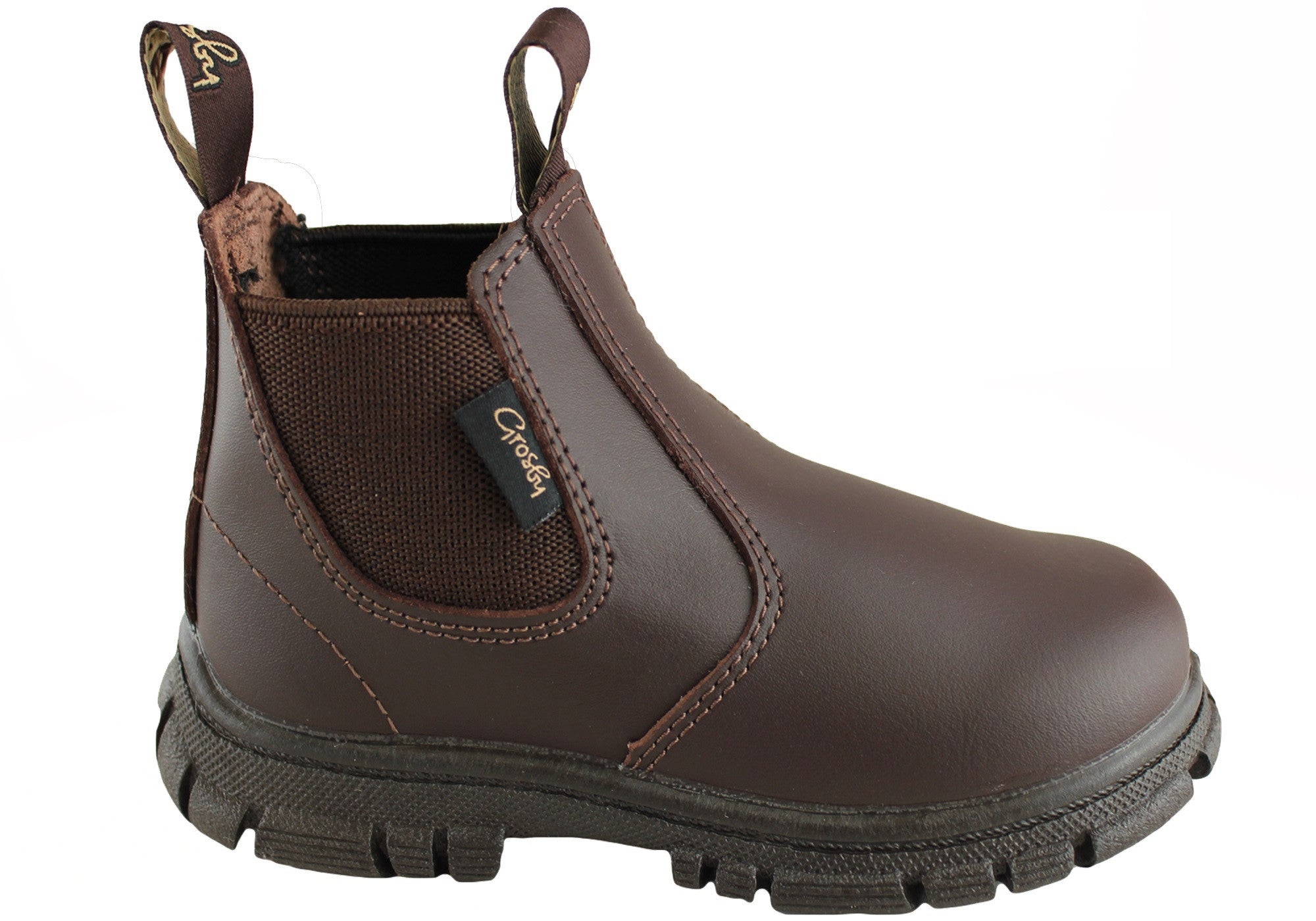 Grosby Ranch Baby Toddler Kids Leather Pull On Boots - Comfortable Western Style Booties for Boys & Girls - Perfect for Playtime, Outdoor Adventures and Cowboy/Cowgirl Costumes