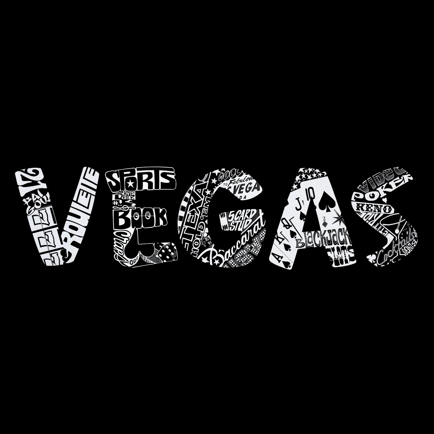 LA POP ART Boys Long Sleeve Graphic T-Shirt with Vegas Word Art - Cool Casual Wear for School, Street Style & Teen Fashion