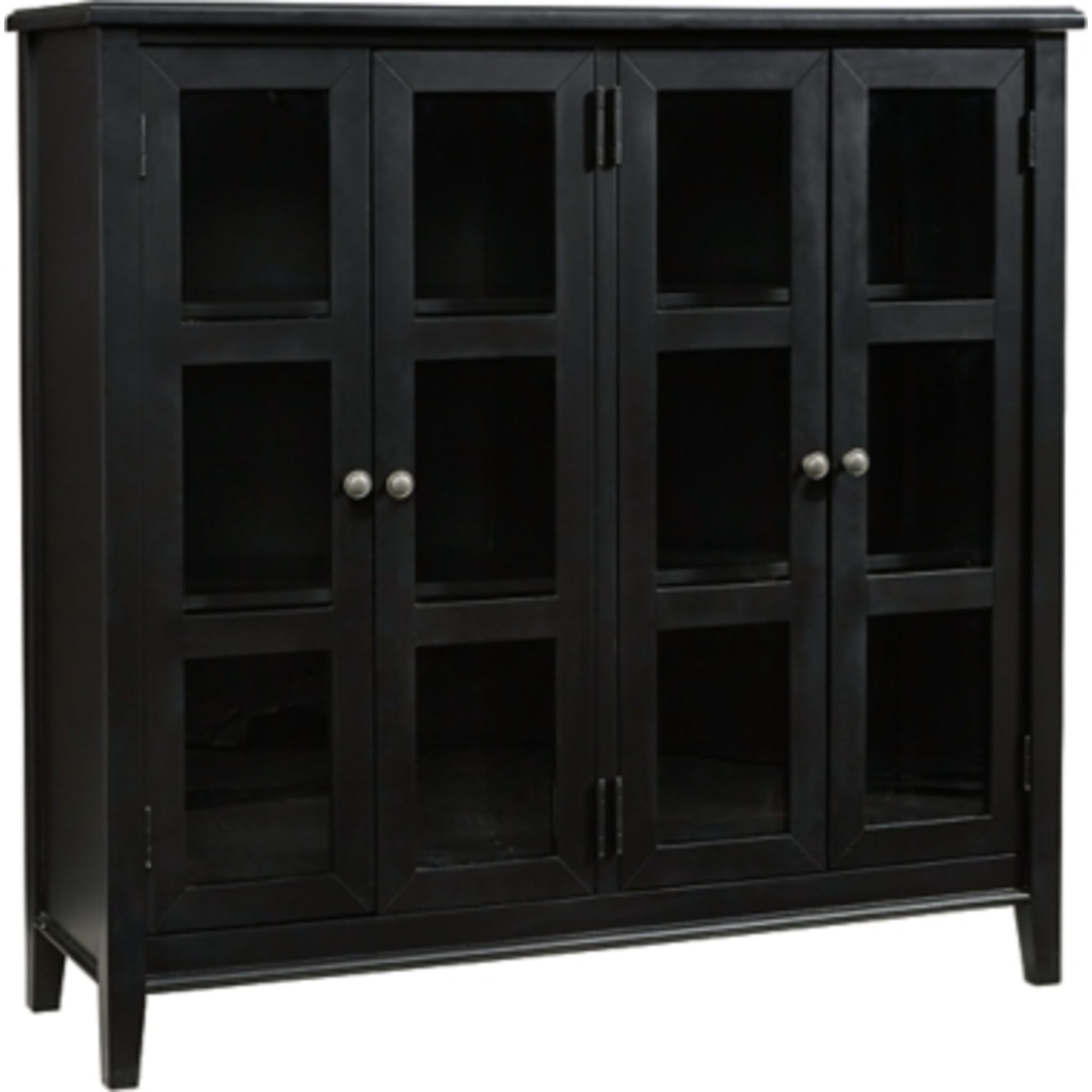 Beckincreek Black Accent Cabinet - Stylish Storage for Living Room, Bedroom, or Entryway
