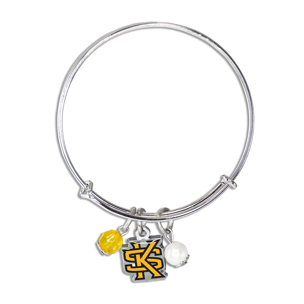 Officially Licensed NCAA College Bangle Bracelet - Adjustable Up to 8 Inches | Fan Frenzy Gifts Team Jewelry for Women & Men | Perfect for Game Day, Graduation & School Spirit Events