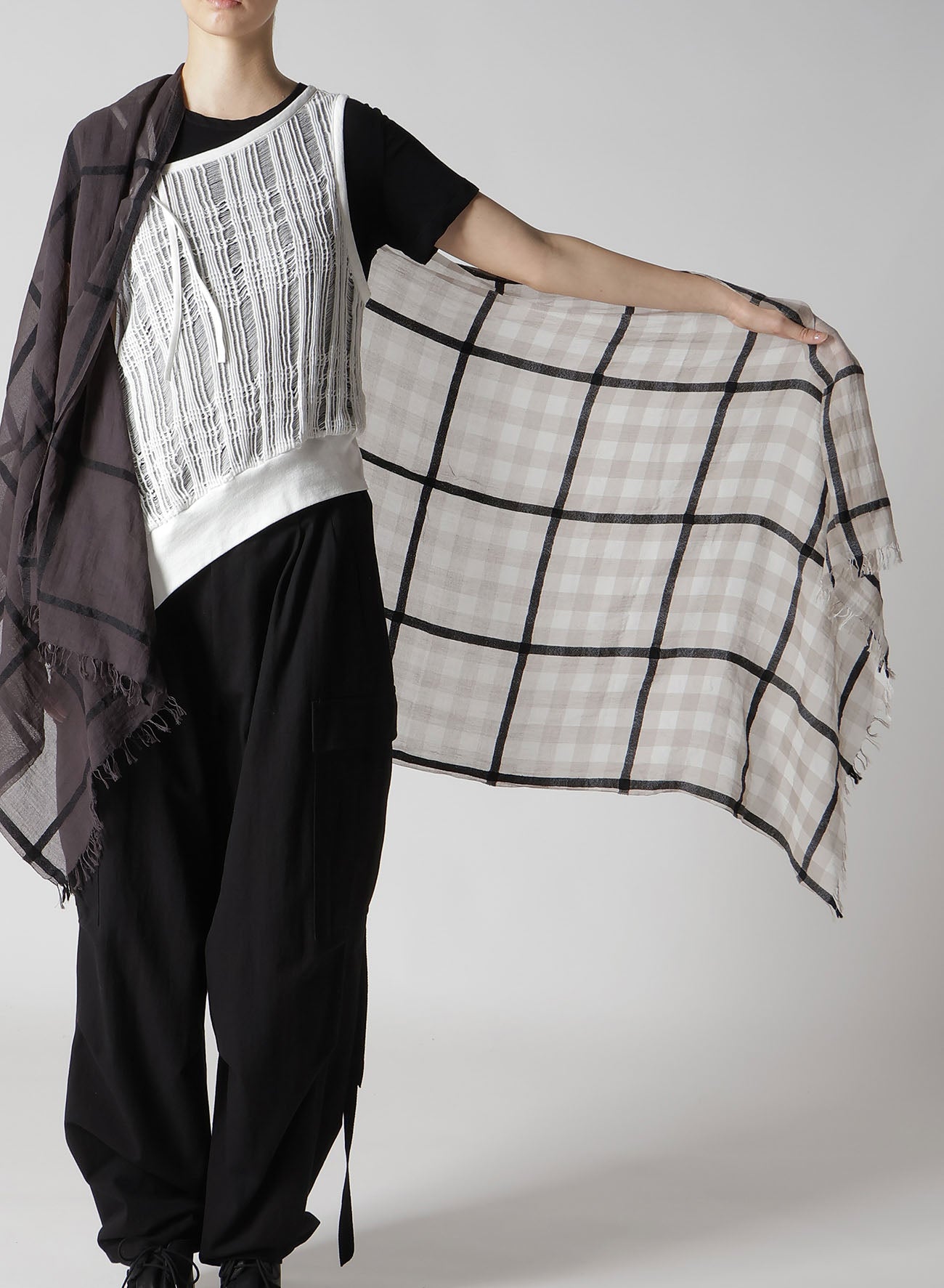 Ombre Dye Plaid Scarf for Women - Soft Gradient Checkered Wrap Shawl for Fall & Winter Fashion, Outdoor Activities and Holiday Gifts