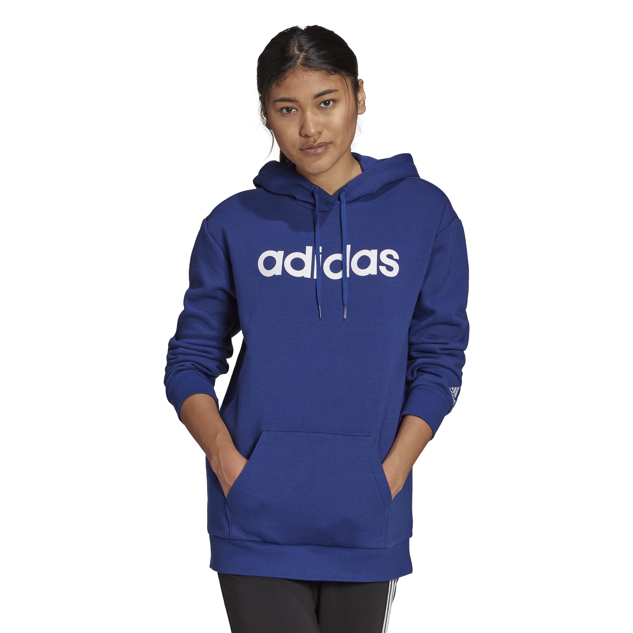 adidas Women's Essentials Oversized Fleece Hoodie - Soft Warm Pullover Sweatshirt for Casual Wear, Gym & Lounge
