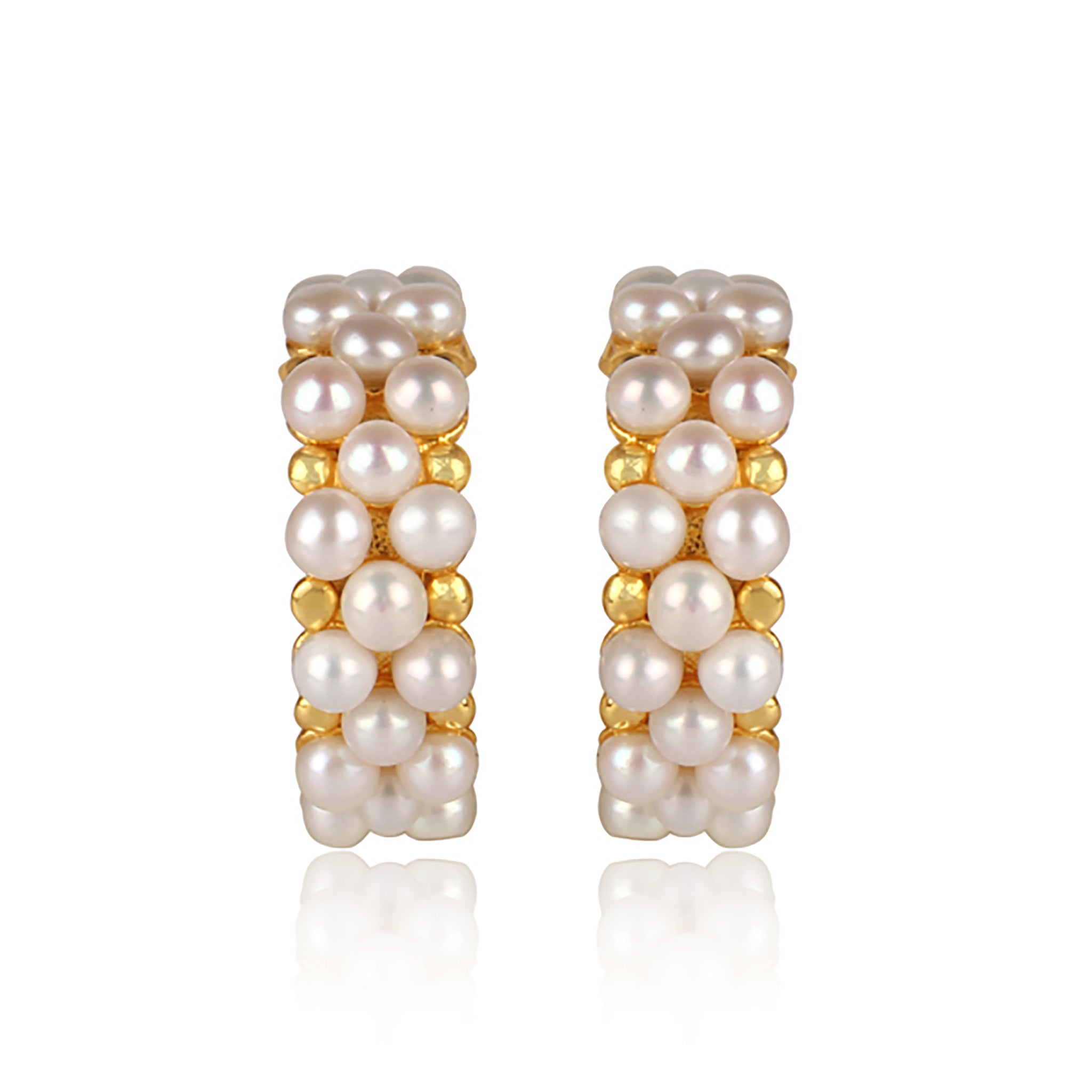 Stylish Sea Salt Hoop Earrings with Genuine Pearl Accents - Perfect for Beach Weddings, Summer Outfits & Boho Fashion