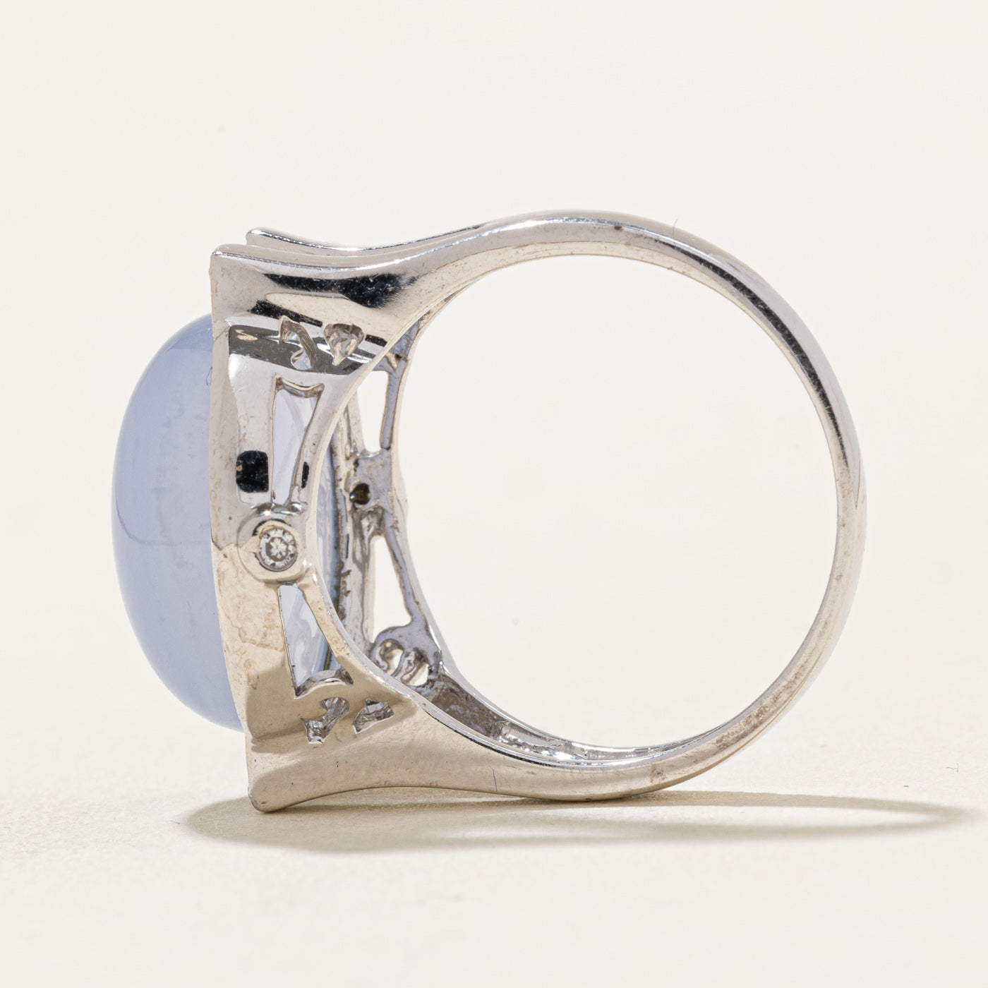 Lavender Jadeite and Diamond Ring - 11.00 Carat Natural Stone with 0.02ctw Diamonds - Size 7.5 - Elegant Jewelry for Weddings, Anniversaries & Special Occasions