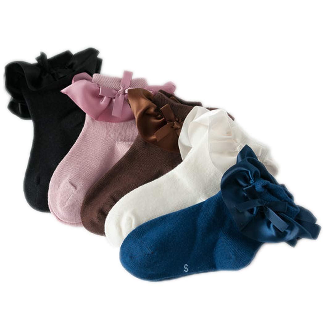 Colorful Baby Socks for Girls - Soft Toddler Princess Ruffled Ankle Socks (6-Pack) | Perfect for Everyday Wear, Playdates & Special Occasions