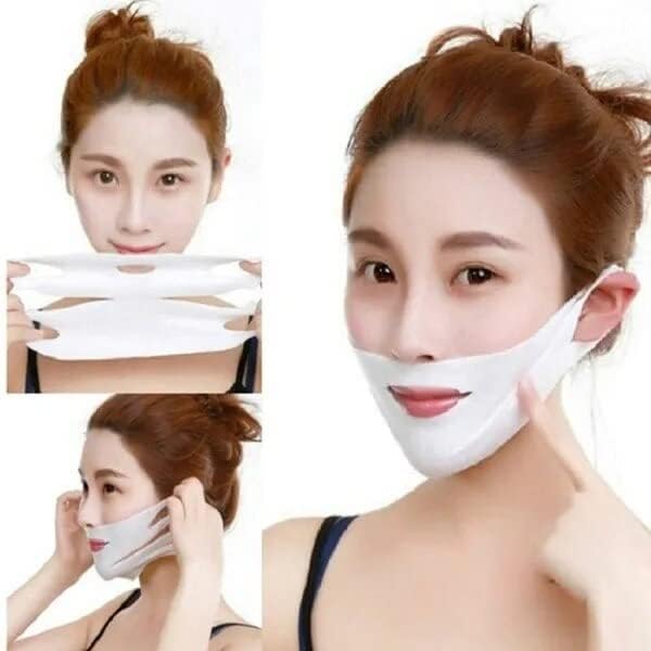 Sanatansai V Line Lifting Face Mask - Double Chin Reducer & V Shaped Slimming Face Mask for Women | Chin Up Patch for Firming, Tightening & Moisturizing Skin | Pack of 1 | Perfect for Daily Skincare Routine & Special Occasions
