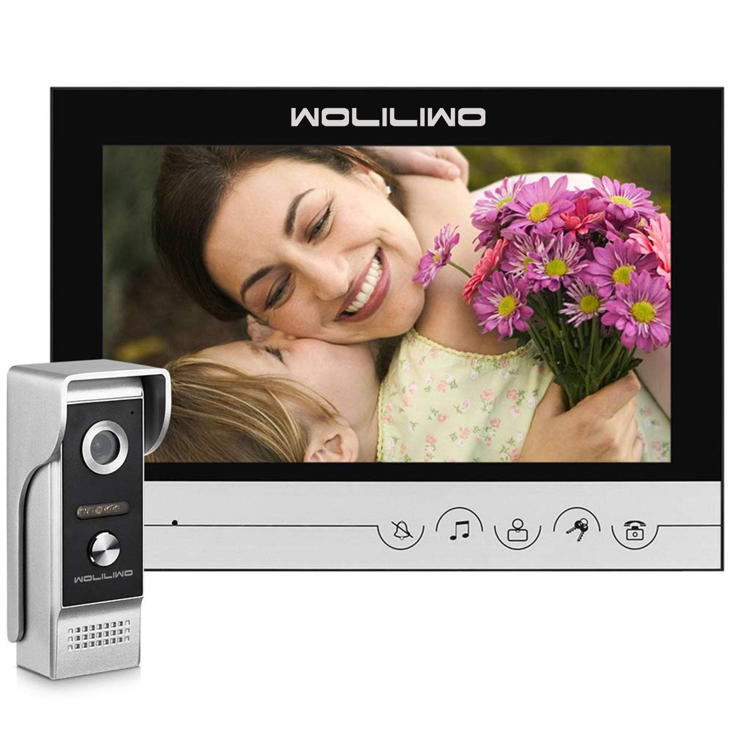 9 Inch Wired Video Intercom System with Camera & Monitor - Smart Doorbell with Unlocking, Monitoring & 2-Way Talk for Villa, Home, Office & Apartment Security - Perfect for Front Door, Gate & Building Entry Access Control
