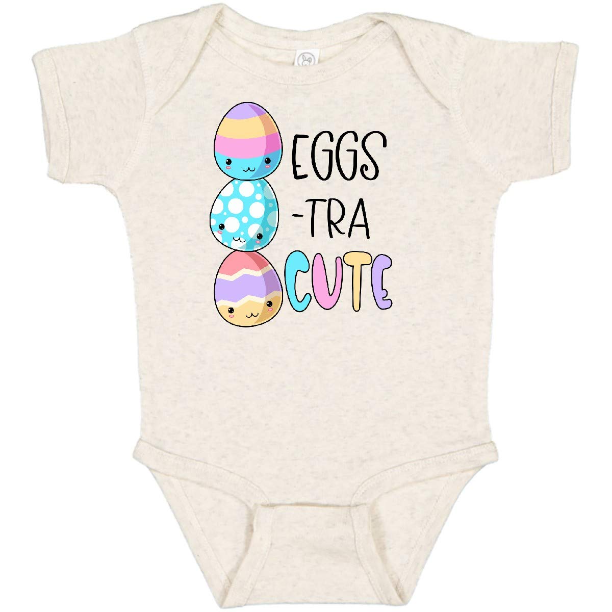 Inktastic Eggs-tra Cute Fun Easter Eggs Baby Bodysuit - Adorable Easter Outfit for Infants & Toddlers - Perfect for Easter Photos, Egg Hunts & Family Gatherings