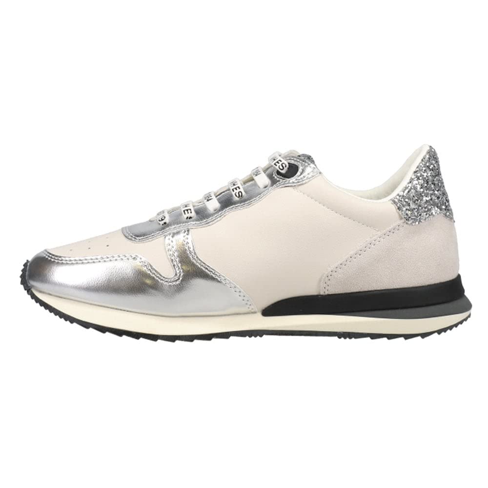 Vintage Havana Women's Glitter Slip-On Sneakers - Casual Rock Style Slip On Shoes for Women - Off White | Perfect for Streetwear, Concerts & Everyday Fashion
