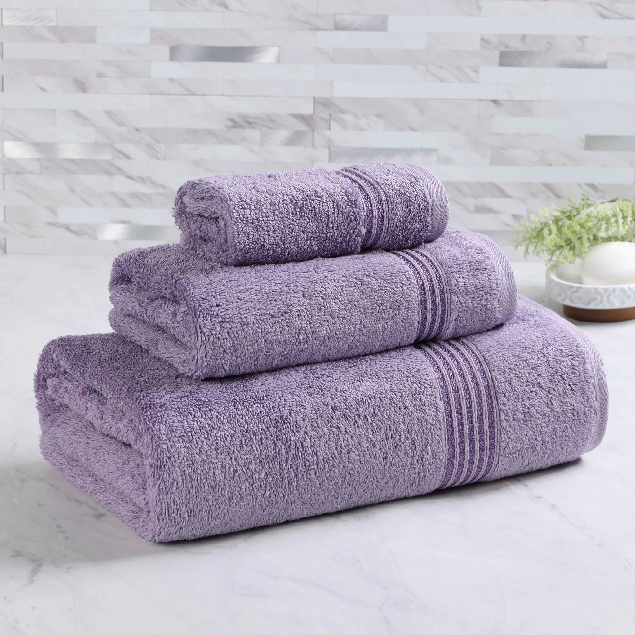 Premium Egyptian Cotton Plush 3-Piece Luxury Bath Towel Set - Ultra Absorbent & Soft for Spa, Bathroom & Hotel Use