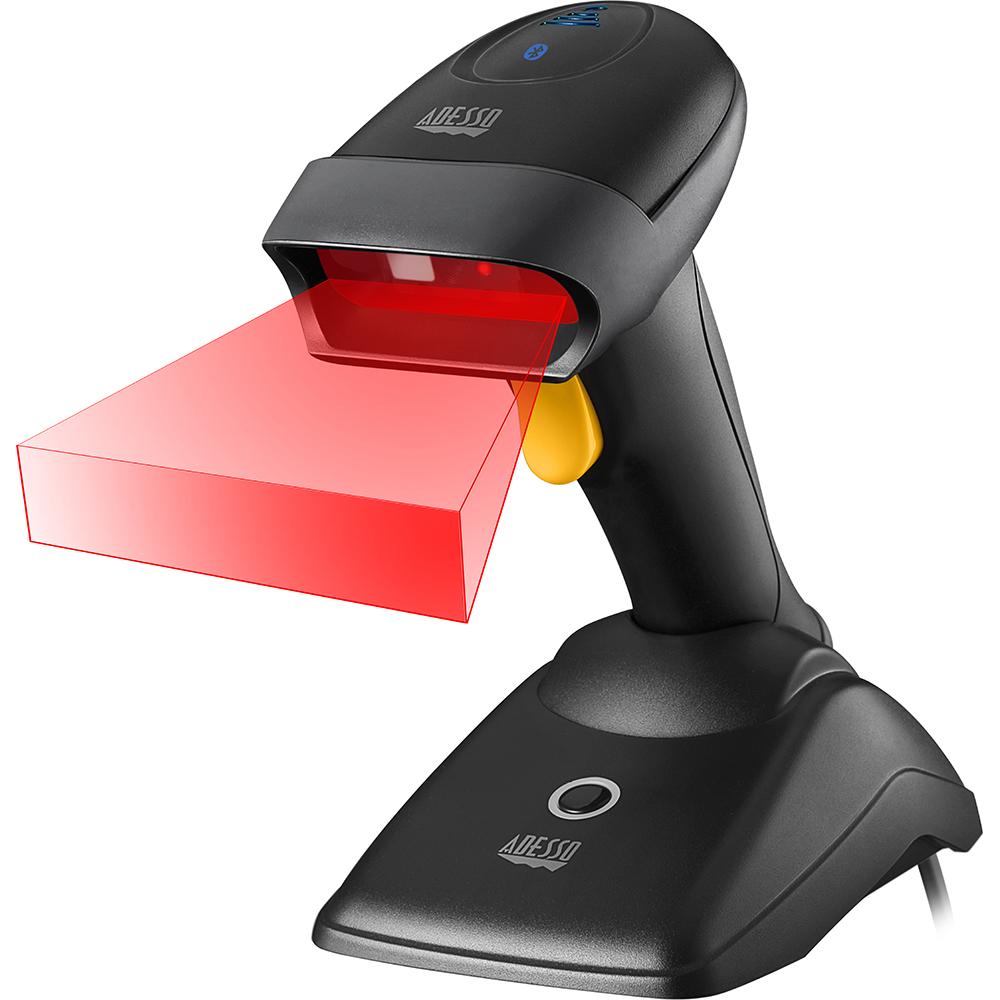Adesso Wireless Bluetooth 2D Barcode Scanner - Portable QR Code Reader for Retail, Warehouse & Inventory Management - Perfect for Small Businesses, Shipping & Logistics