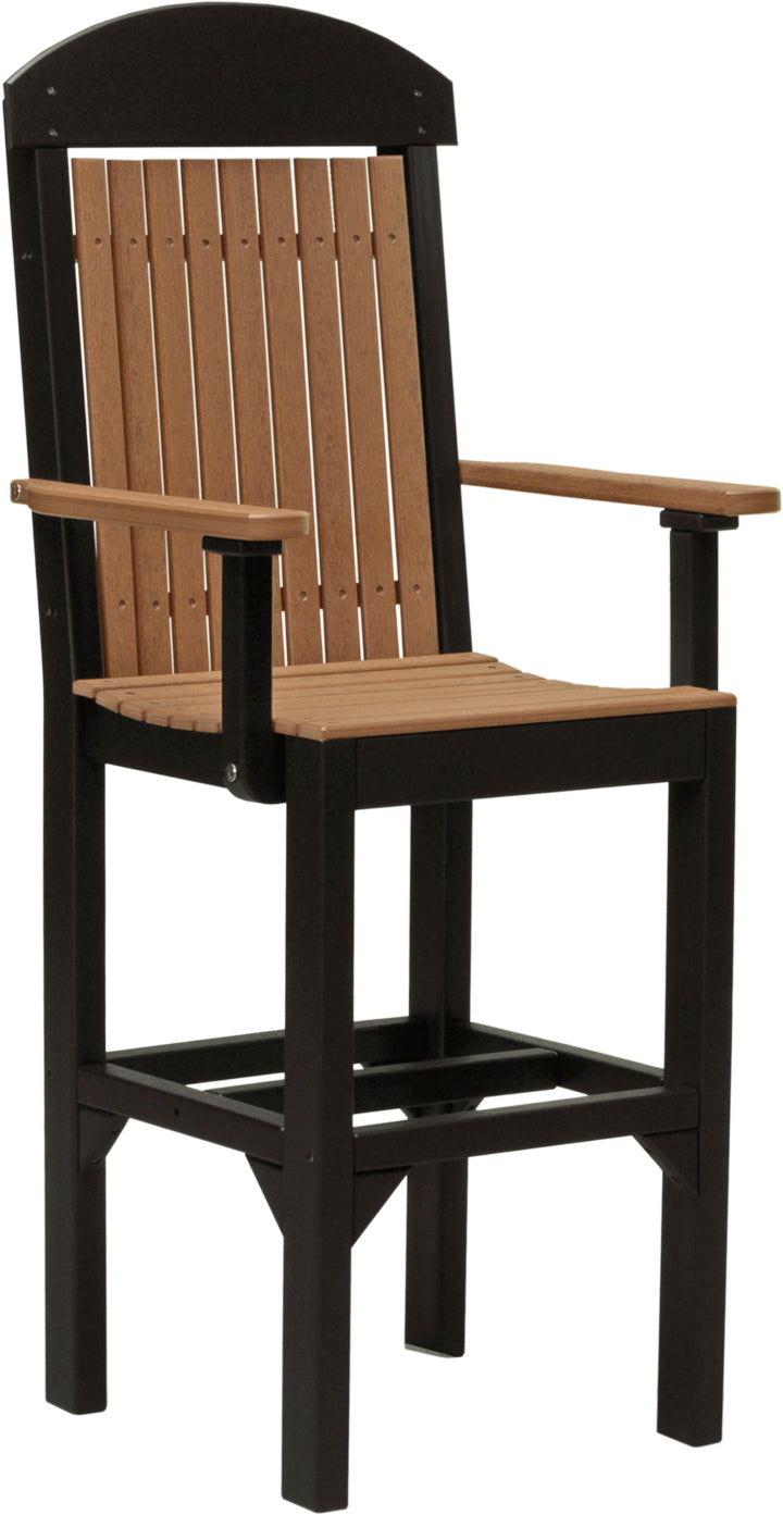 LuxCraft Classic Bar Height Arm Chair - Modern Dining & Kitchen Counter Stool for Home, Bar, Restaurant & Office Use