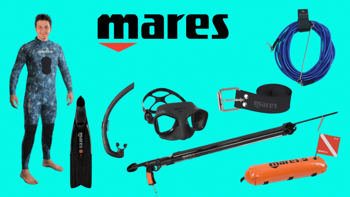 Mares Spearfishing Starter Kit - Complete All-in-One Package for Beginners | Perfect for Ocean, Reef, and Freshwater Spearfishing Adventures