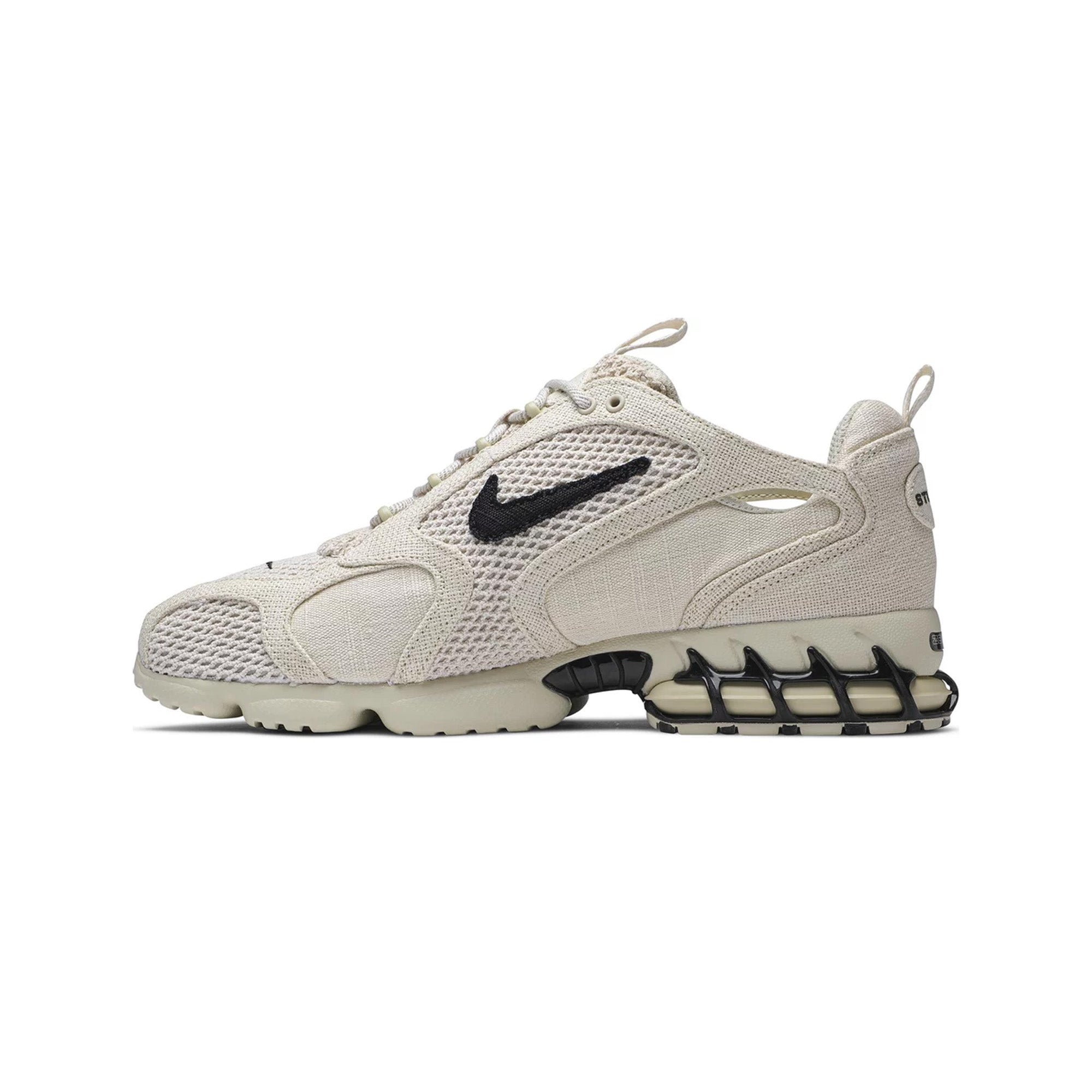 Nike Air Zoom Spiridon Cage 2 x Stussy 'Fossil' Retro Running Shoes - Vintage Streetwear Sneakers for Men | Perfect for Casual Wear, Gym & Urban Fashion
