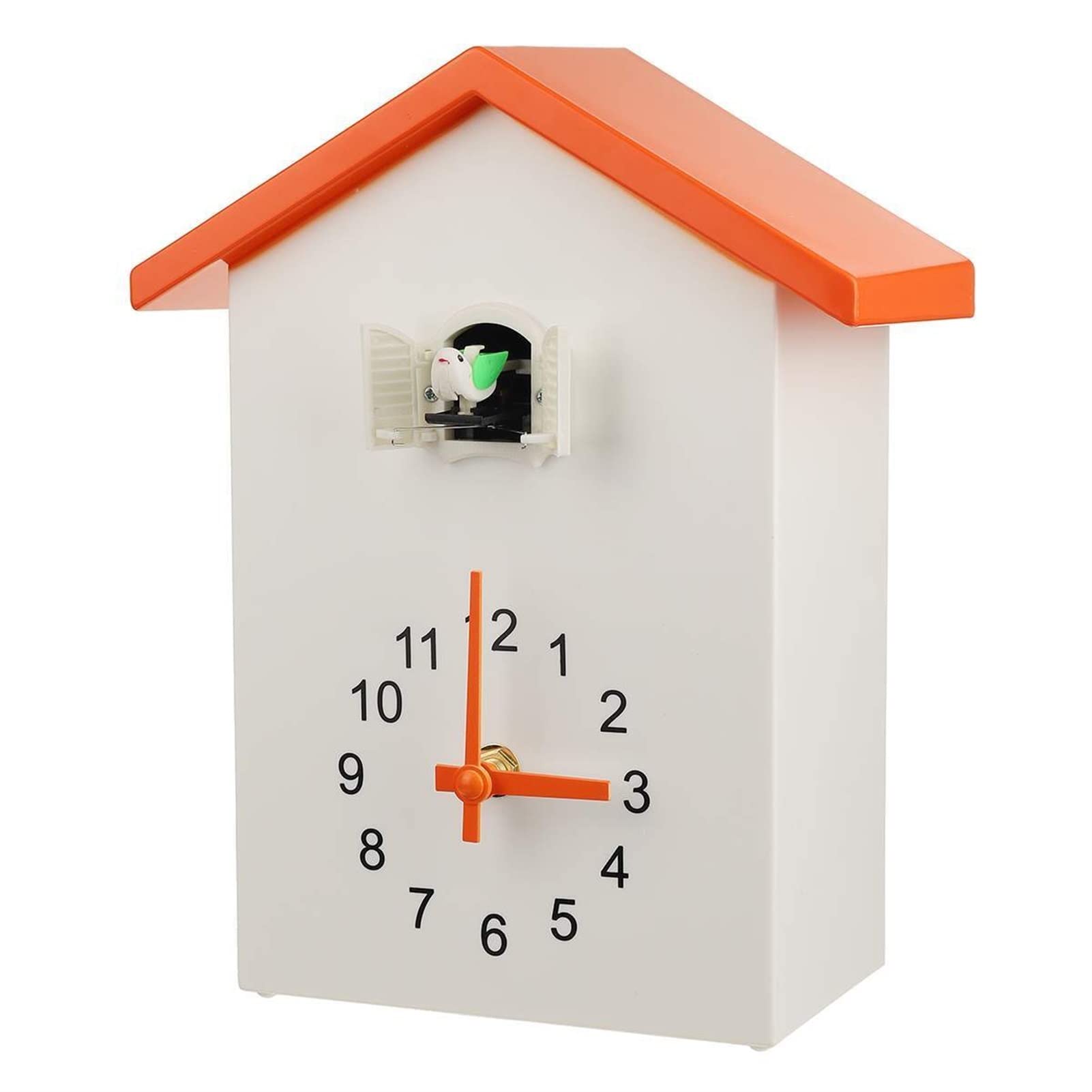 Nordic Style Cuckoo Cartoon Bird Wall Clock - Silent Quartz Movement, Battery Operated, Wall Mounted for Living Room, Bedroom, Office & Kitchen Decor