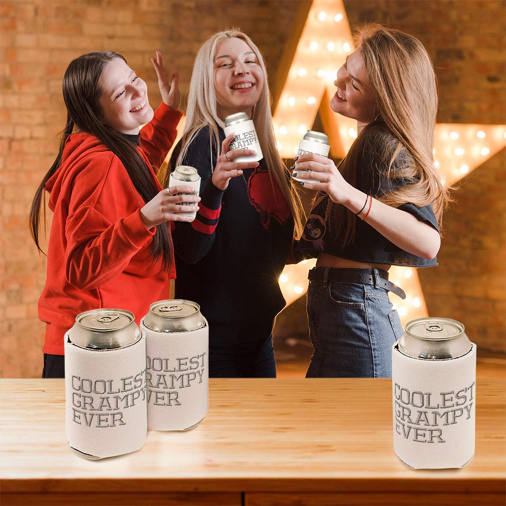 Insulated Can Sleeves for Beer & Drinks - Coolest Grandpa Scuba Foam Party Beer Koozie - Perfect for BBQs, Beach Parties & Outdoor Events