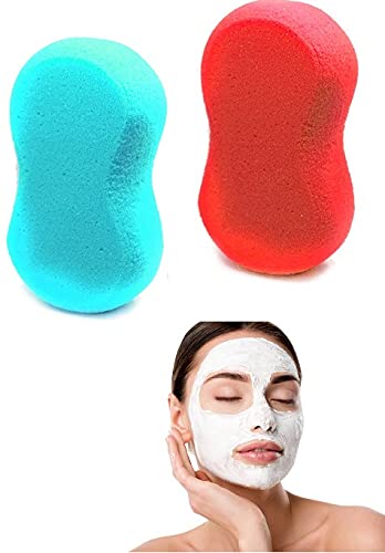 Ekan Set of 2 Soft Body Wash Sponges - Exfoliating Shower Loofah & Face Puff for Women & Girls - Gentle Skin Cleansing & Massage - 15g Pack | Perfect for Spa, Bath & Daily Skincare Routine