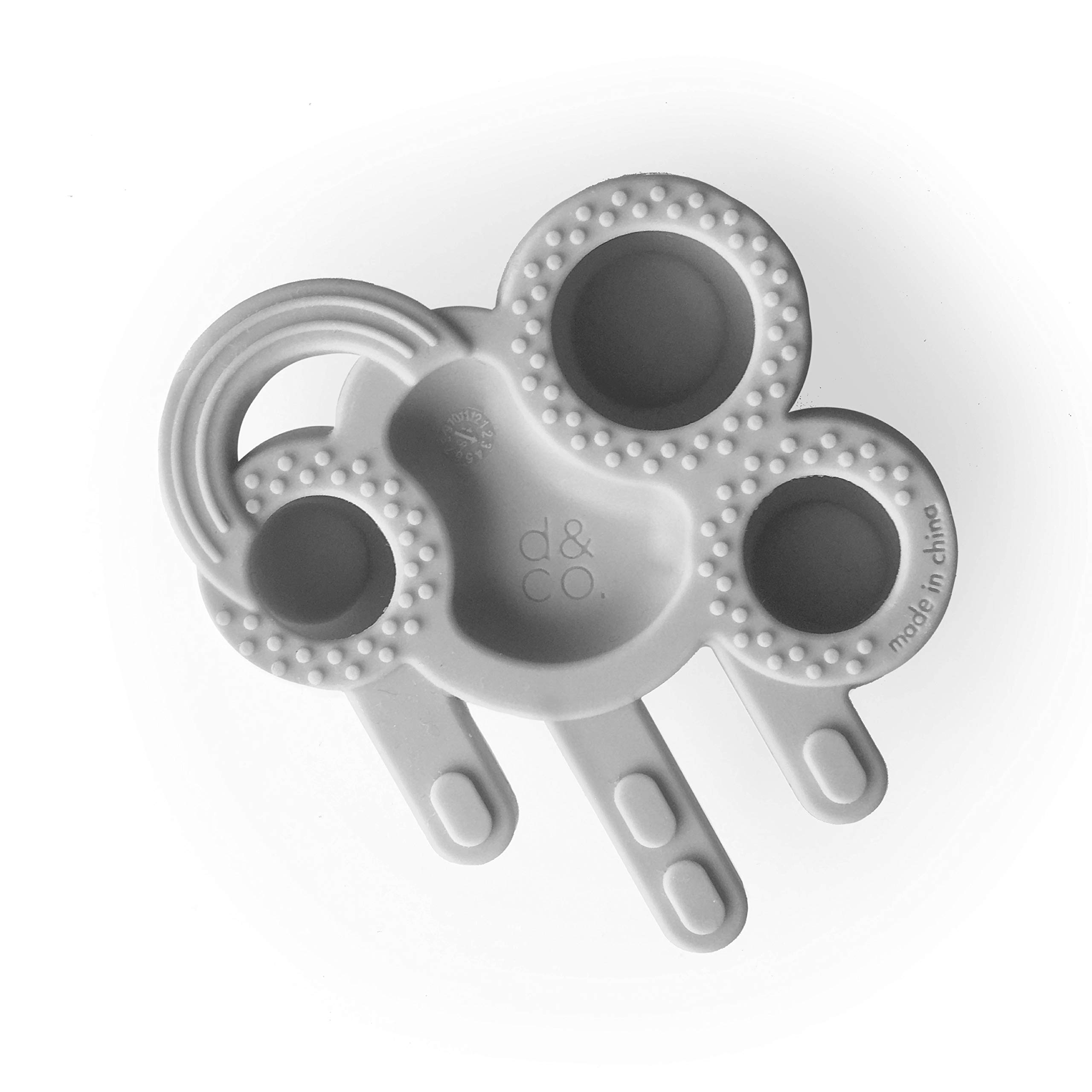 Doddle & Co. The Chew Teether with Poppable Bubbles - Baby Teething Toy for Toddlers & Newborns | Soothing Gum Relief, Easy Grip & Oral Development | Sensory Fidget Toy for Infants | Pack of 2 (Ant + Rain) | Perfect for On-the-Go, Playtime & Teething Relief