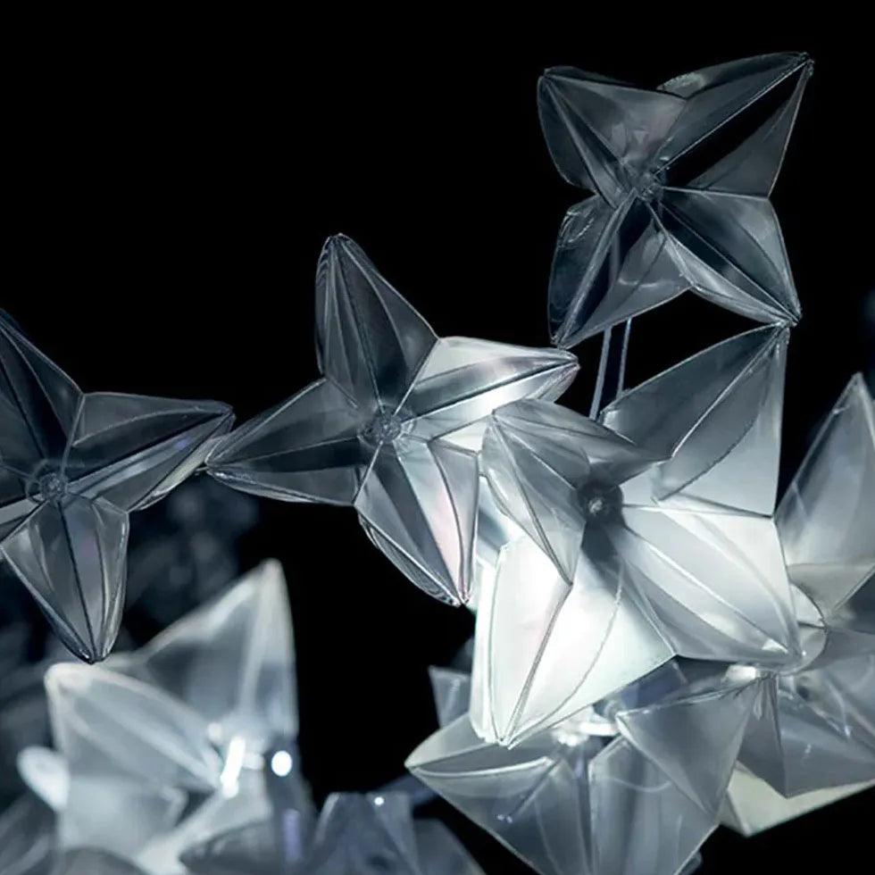 Crystal Clear Star Pendant Light for Living Room - Modern Ceiling Decor for Bedroom, Dining Room & Home Interior