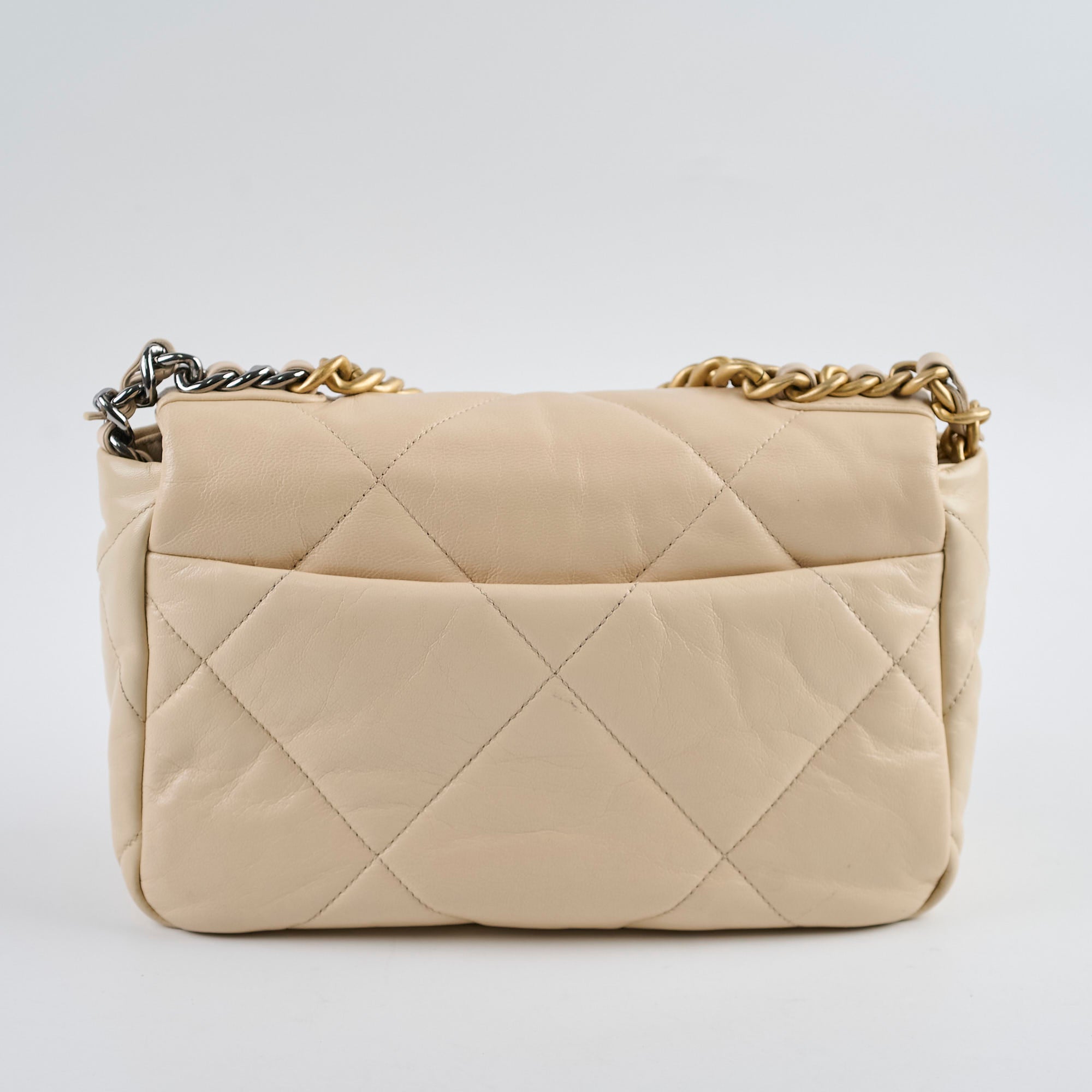 Chanel 19 Small Beige 30 Series Handbag - Luxury Designer Crossbody Bag for Women | Perfect for Date Night, Office & Special Occasions