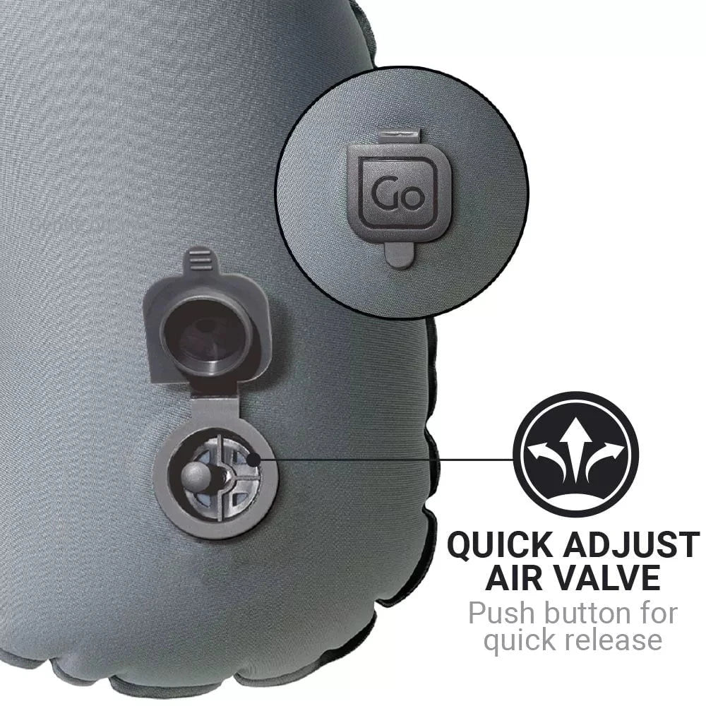 Go Travel Compact Snoozer - Portable Neck Pillow for Airplane, Car & Office - Comfortable Travel Accessory for Long Flights & Road Trips