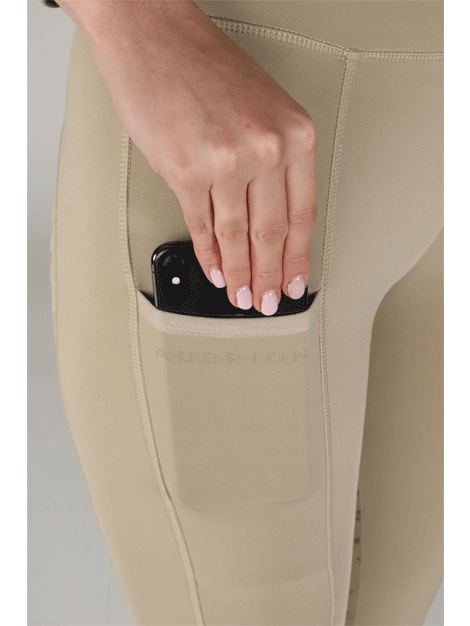Aubrion Hudson Riding Tights - Women's Equestrian Breeches for Horseback Riding, Comfortable & Durable - Perfect for Show Jumping, Dressage & Trail Riding