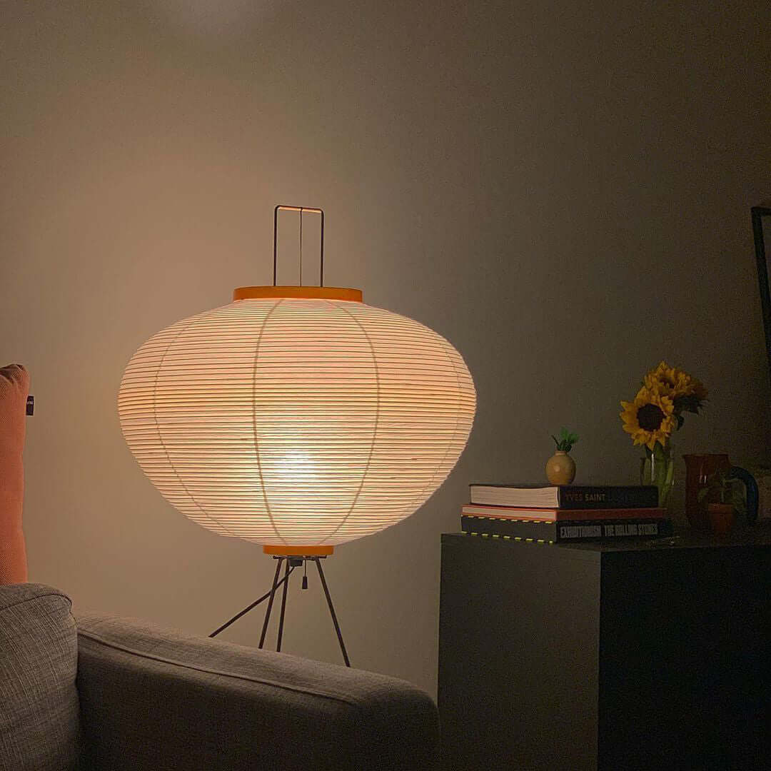 Akari Floor Lamp - Modern Japanese Paper Light for Living Room, Bedroom & Office - Soft Ambient Lighting for Relaxation & Decor