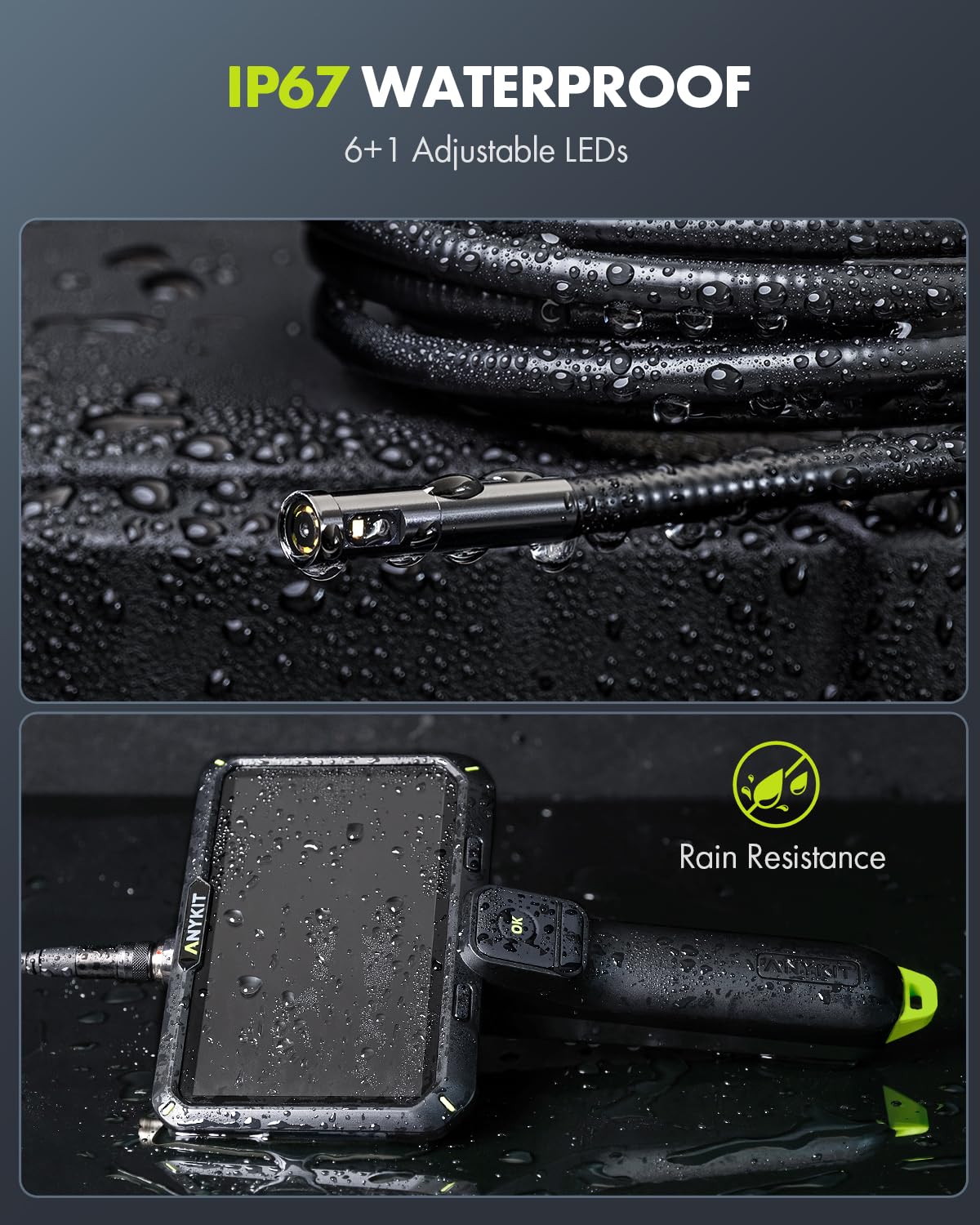 Anykit 1080P Dual Lens Endoscope Camera with Light - 6