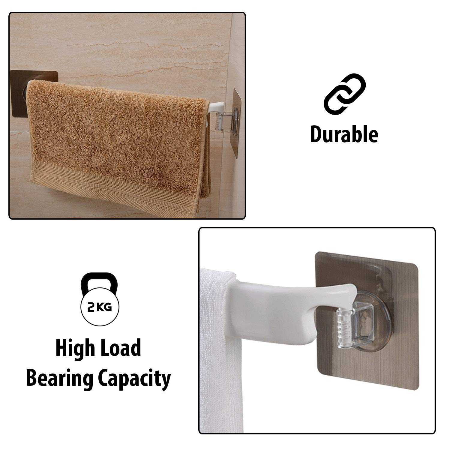 MCIRCO® Heavy Duty Towel Ring Holder - Solid Metal Bar Napkin Holder for Bathroom, Kitchen & Dining Room - Rustproof Bathroom Accessories for Hand Towels, Napkins & Washcloths