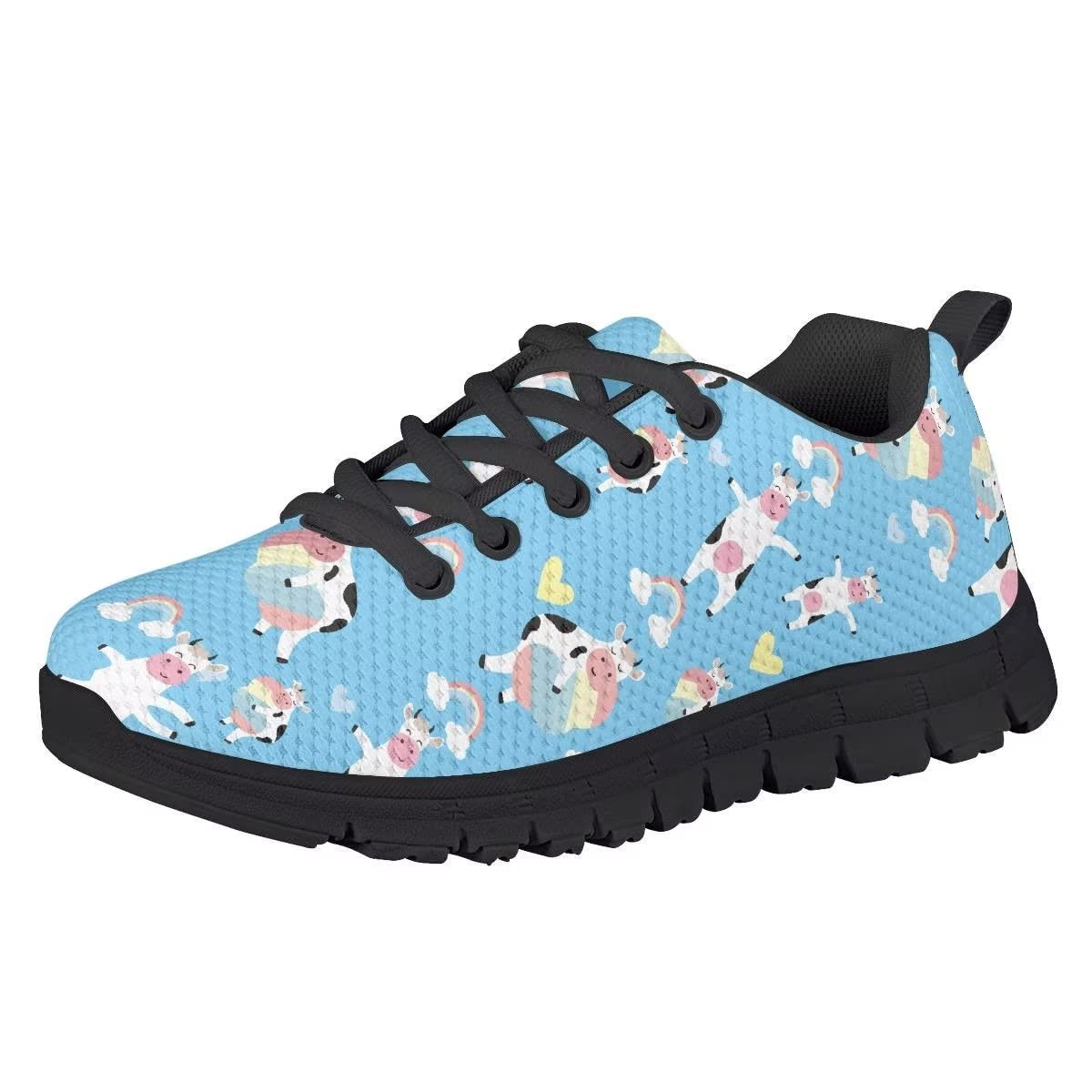 NETILGEN Boys Girls Running Shoes - Lightweight Lace-Up Tennis Sneakers with Knitted Mesh for Kids (Little Kid & Big Kid) - Perfect for School, Sports & Outdoor Play