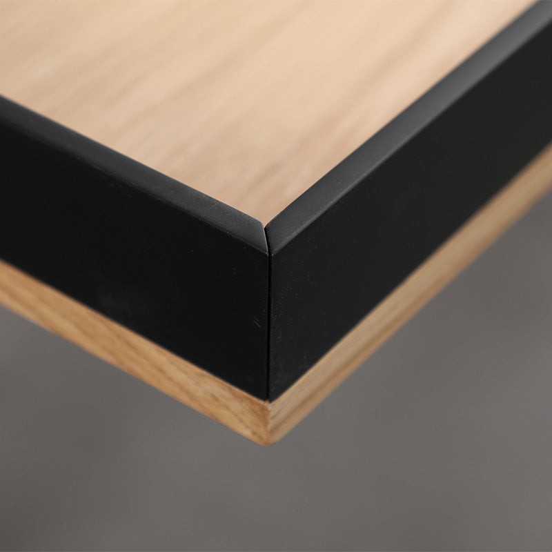 YARA Study Desk 118cm - Black & Natural Wood Writing Table for Home Office, Student Desk with Storage Shelf | Perfect for Small Spaces, Dorm Rooms & Work from Home Setup