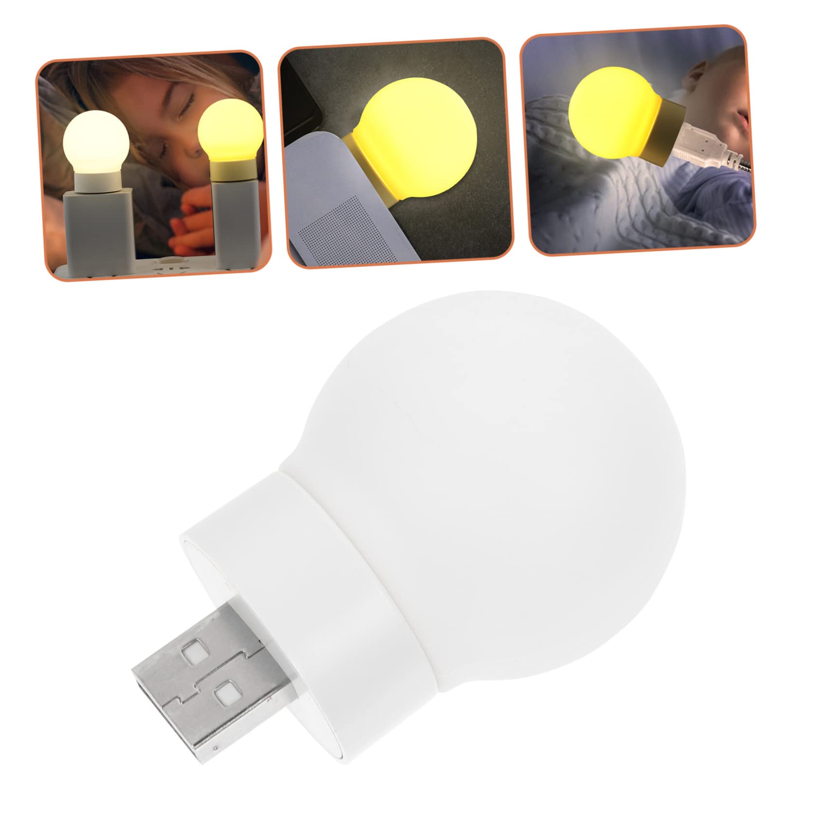 **Garneck LED Night Light for Kids - Round USB-Powered Atmosphere Lamp for Bedroom Decor, Nursery, and Relaxation**