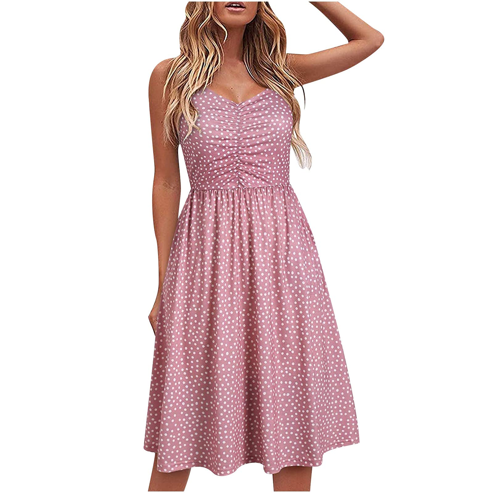 Women's Summer Boho Floral Print Sleeveless Mini Sundress - Casual Beach Dress for Seaside, Vacation & Outdoor Parties
