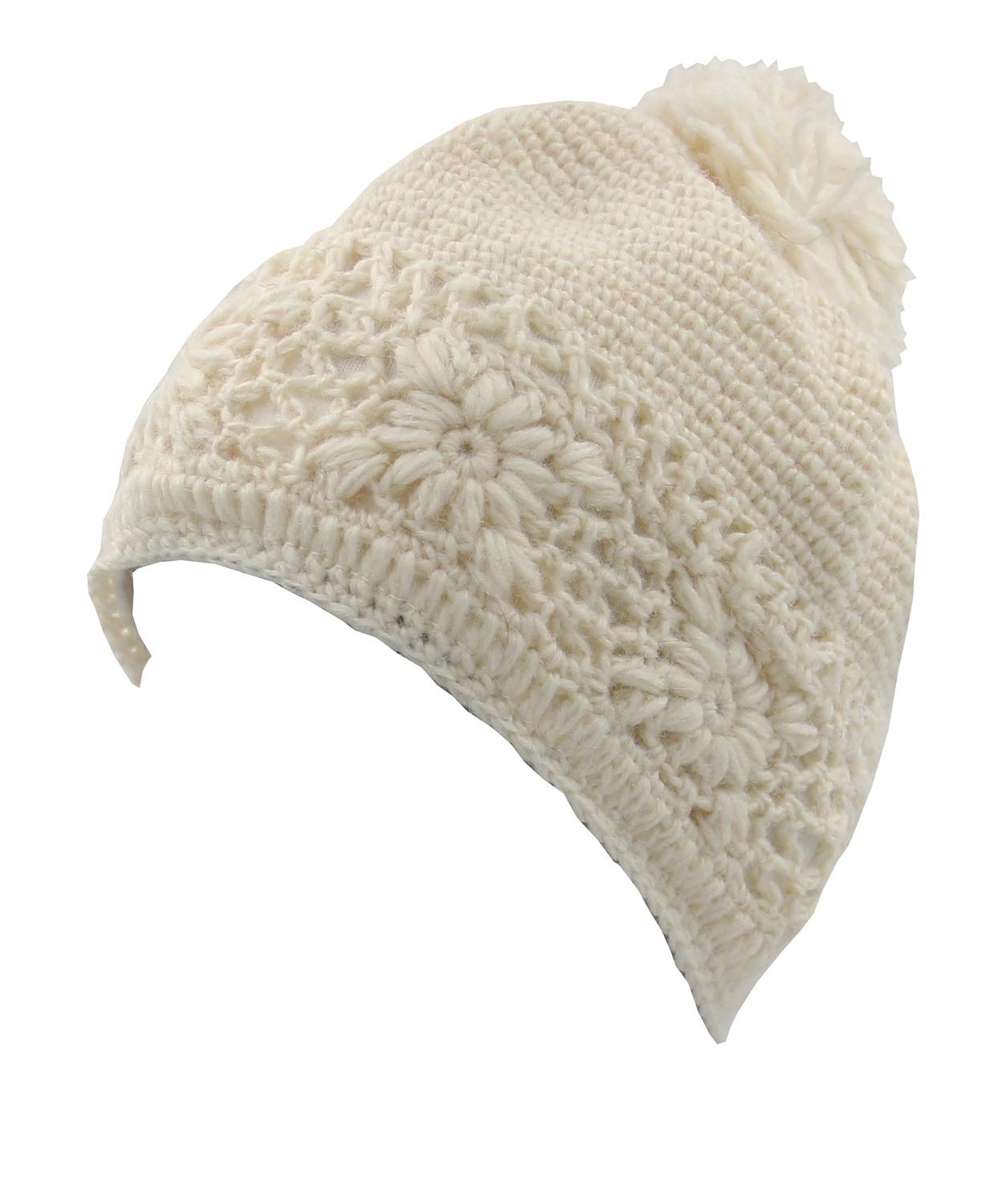 Hand Knit Wool Fleece Beanie Hat for Skiing & Winter - Warm Skull Cap for Men & Women - Perfect for Snowboarding, Hiking, and Cold Weather Activities