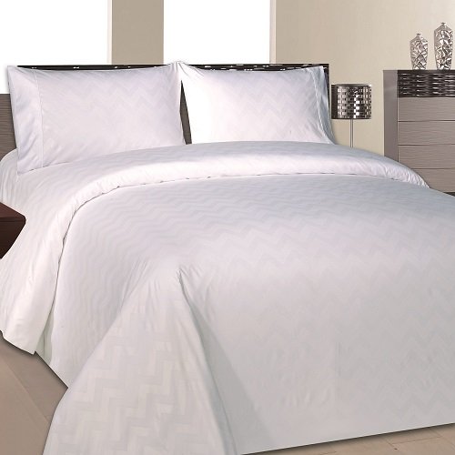 Beverly Hills Chevron Collection 1800 Series King Size Sheet Set - Ultra Soft, Wrinkle Resistant, Solid White - Perfect for Luxury Bedrooms & Guest Rooms