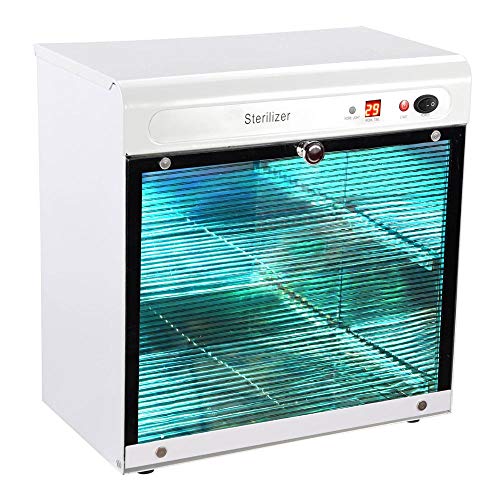 16L Large UV Sterilizer Cabinet with Timer & Blue Light - Professional Manicure, Spa, Hair & Beauty Salon Equipment for Sanitizing Tools & Accessories - Perfect for Nail Salons, Barbershops & Tattoo Studios